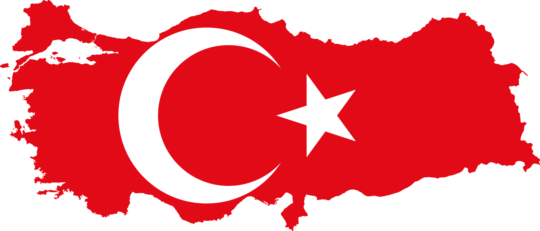 Flag-map of Turkey; Accessed via Wikimedia Commons