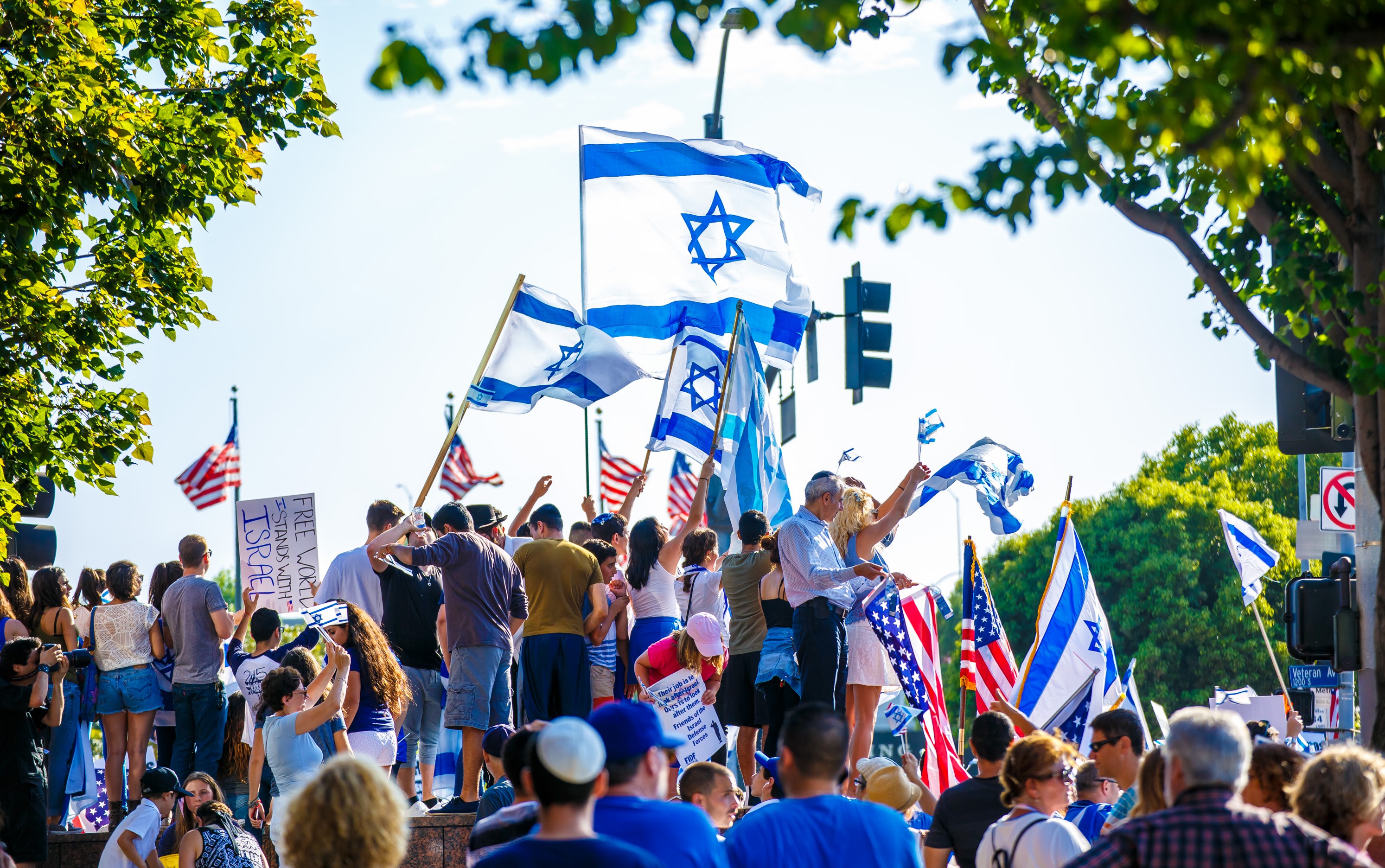 Pro Israel Rally in Los Angeles; accessed via Wikimedia Commons